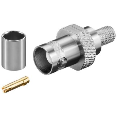 Connettore BNC Femmina a Crimpare per Cavo RG59/62