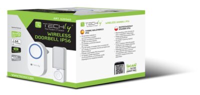 Kit Campanello Wireless fino a 180m con Pulsante IP56 Battery Free