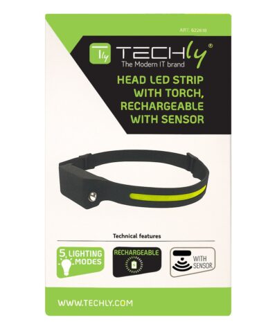 Lampada Frontale con Torcia e Striscia LED con Sensore e Ricarica USB-C™