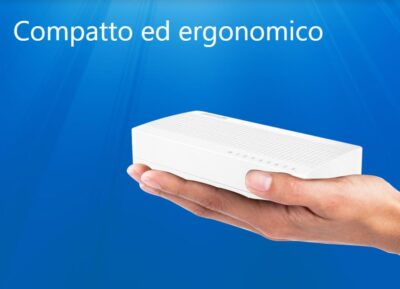 Switch Ethernet Desktop Compatto 8 Porte 10/100 Mbps Bianco, S108