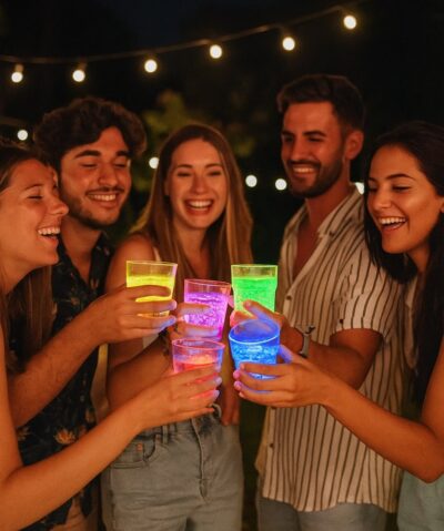 Confezione da 6 Bicchieri Tumbler 250 ml con 6 Colorazioni LED