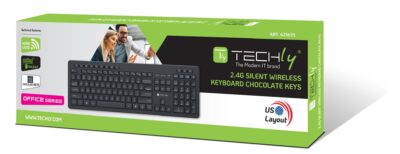 Tastiera Wireless Layout Americano Nero