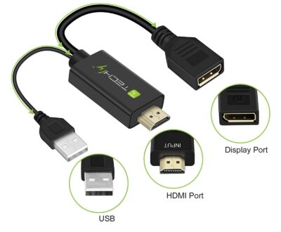 Adattatore Convertitore da HDMI™ a Displayport con USB 4K 30Hz