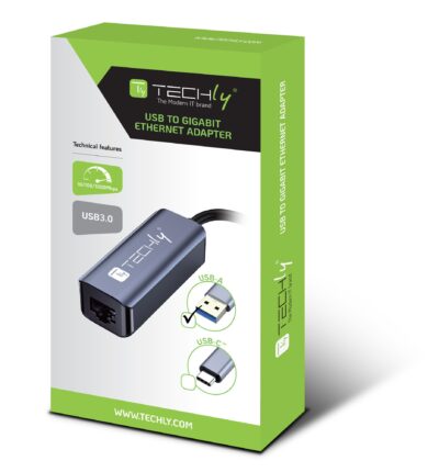 Adattatore Convertitore USB 3.2 tipo A a RJ45 Gigabit