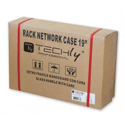 Armadio Rack 19'' Flat a muro p.30cm 12 unità sezione unica Nero