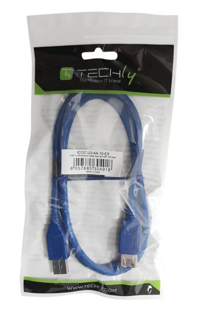 Cavo Prolunga USB 3.2 Superspeed A maschio/A femmina 3 metri Blu