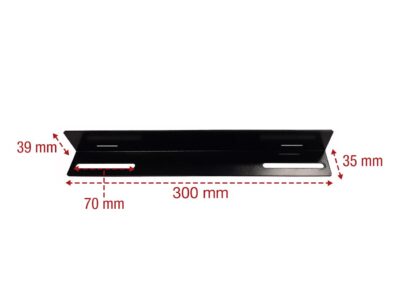 Coppia staffe a L Laterale per Rack 19'' a Muro Prof. 450mm Nero