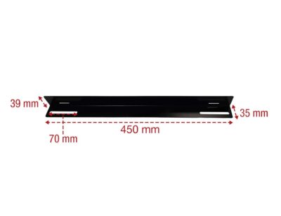 Coppia staffe a L Laterale per Rack 19'' a Muro Prof. 600mm Nero