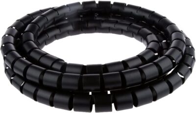 Guaina Raccoglicavi Diametro 25mm a Spirale 20m Nero
