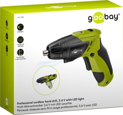 Trapano Professionale Avvitatore a Batteria 3,6V con Luce LED