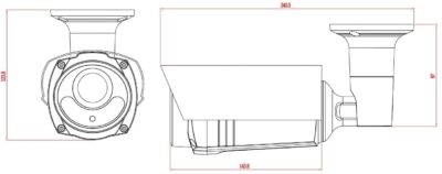 Telecamera CCTV da Soffitto Parete Quadribrid 5Mp 4K IP66 con Zoom Motorizzato, DGC5646