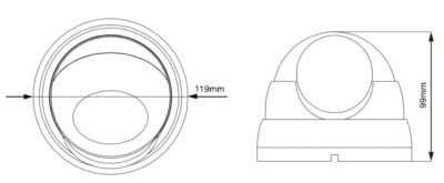 Telecamera IP Dome H.265 IR da 2 MP da Soffitto Starlight Obiettivo Motorizzato, DGM2443SVSE