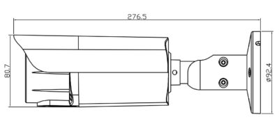 Telecamera IP Motorizzata Bullet IR H.265 da 5MP IP67 Rilevamento Basato su AI, DGM5545GCAT