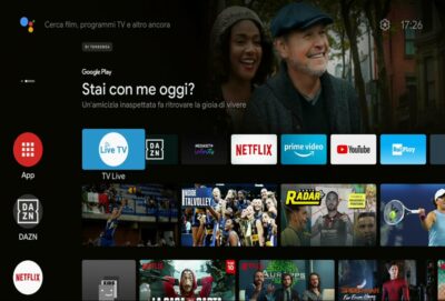 Decoder Smart AndroidTV BoxQ Google 4K Dolby con Dongle DVBT2