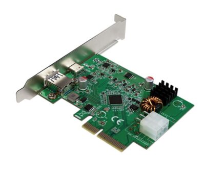 Scheda PCI Express USB 3.2 Gen2x1, 1x USB-C™ PD 3.0 e 1x USB 3.0
