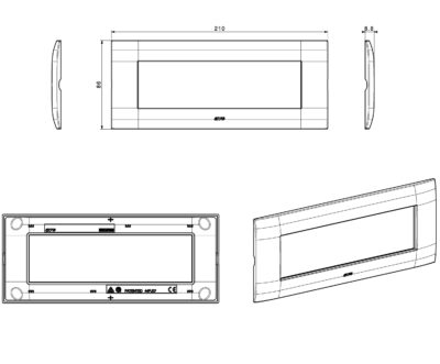 Placca Serie YOUNG 44 per Scatola Rettangolare 7 Moduli Bianco