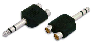 Adattatore Audio 6.3mm Maschio a 2 RCA Femmina