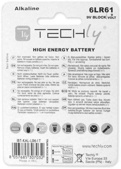 Blister 1 Batteria High Power Alcalina 6LR61 9V