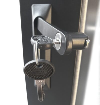 Maniglia Girevole per Porta Armadi Rack Nera