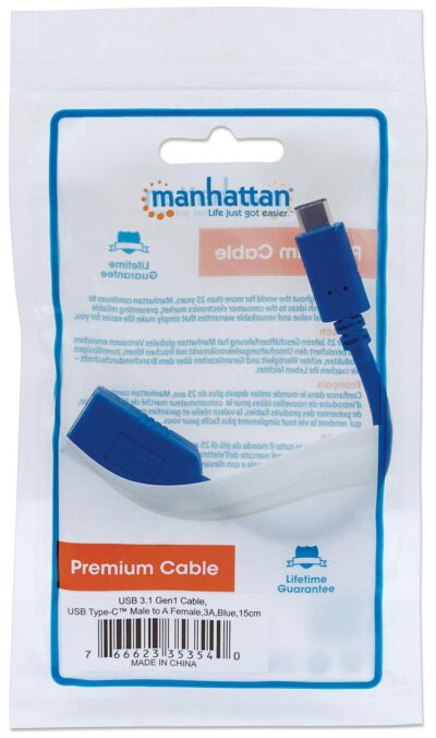 Cavo Superspeed USB A Femmina USB-C™ Maschio 15cm Blu