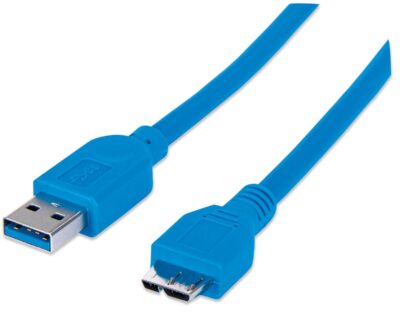 Cavo USB 3.2 Gen 1 SuperSpeed A/Micro B M/M 1 m Blu in Blister