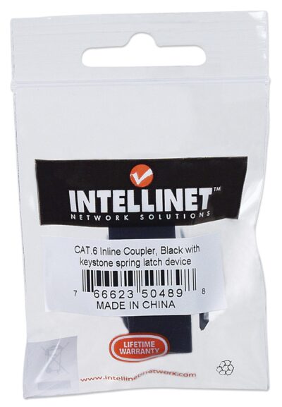 Accoppiatore RJ45 F/F UTP Cat6 Keystone Nero