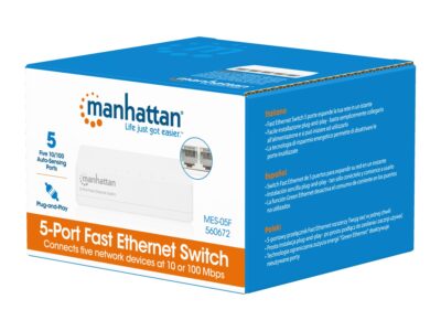 Switch Hub Office 10/100 Mbps Fast Ethernet 5 Porte