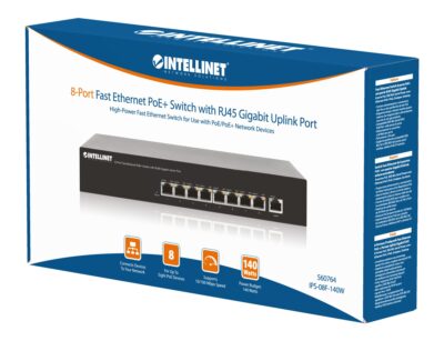 Switch PoE+ 8 Porte 10/100, Desktop / Rack