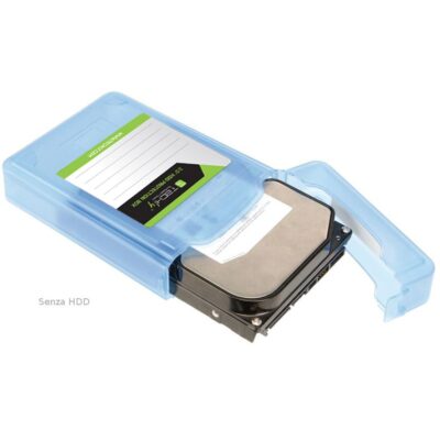 Scatola di Protezione per 1 HDD 3,5'' Azzurro Trasparente