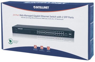 Switch 24 porte Web-Managed Gigabit Ethernet con 2 porte SFP