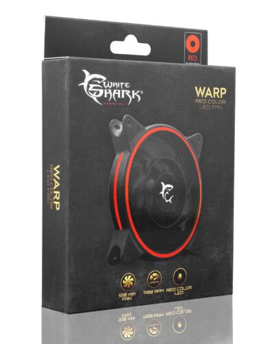 Ventola di Raffreddamento 4pin LED Rosso 120 mm 25dBA Fan PC Gaming