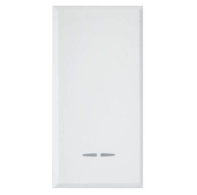 WHITEK S44 Deviatore Tasto con Gemma 1P 16AX Illuminabile 1 Modulo Bianco Opaco