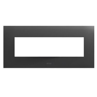 Placca Serie Smart44 in Metallo 7 Moduli Grigio
