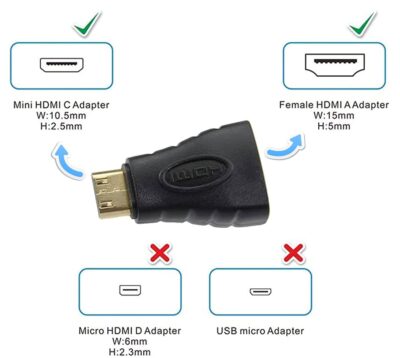 Adatattore da Mini HDMI Maschio a HDMI Femmina