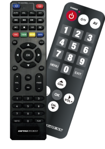 Decoder Ricevitore Digitale Terrestre DVB-T2 HEVC Main10 con doppio telecomando
