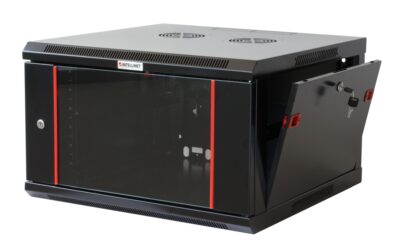 Armadio Rack 19'' a muro 6 unità sezione unica prof. 450mm Nero